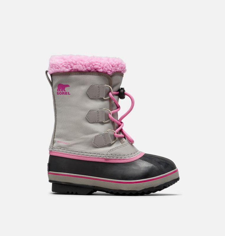 Sorel Barn Vinterkängor Grå/Svarta/Rosa - Youth Yoot Pac™ Nylon - TVZ-574612